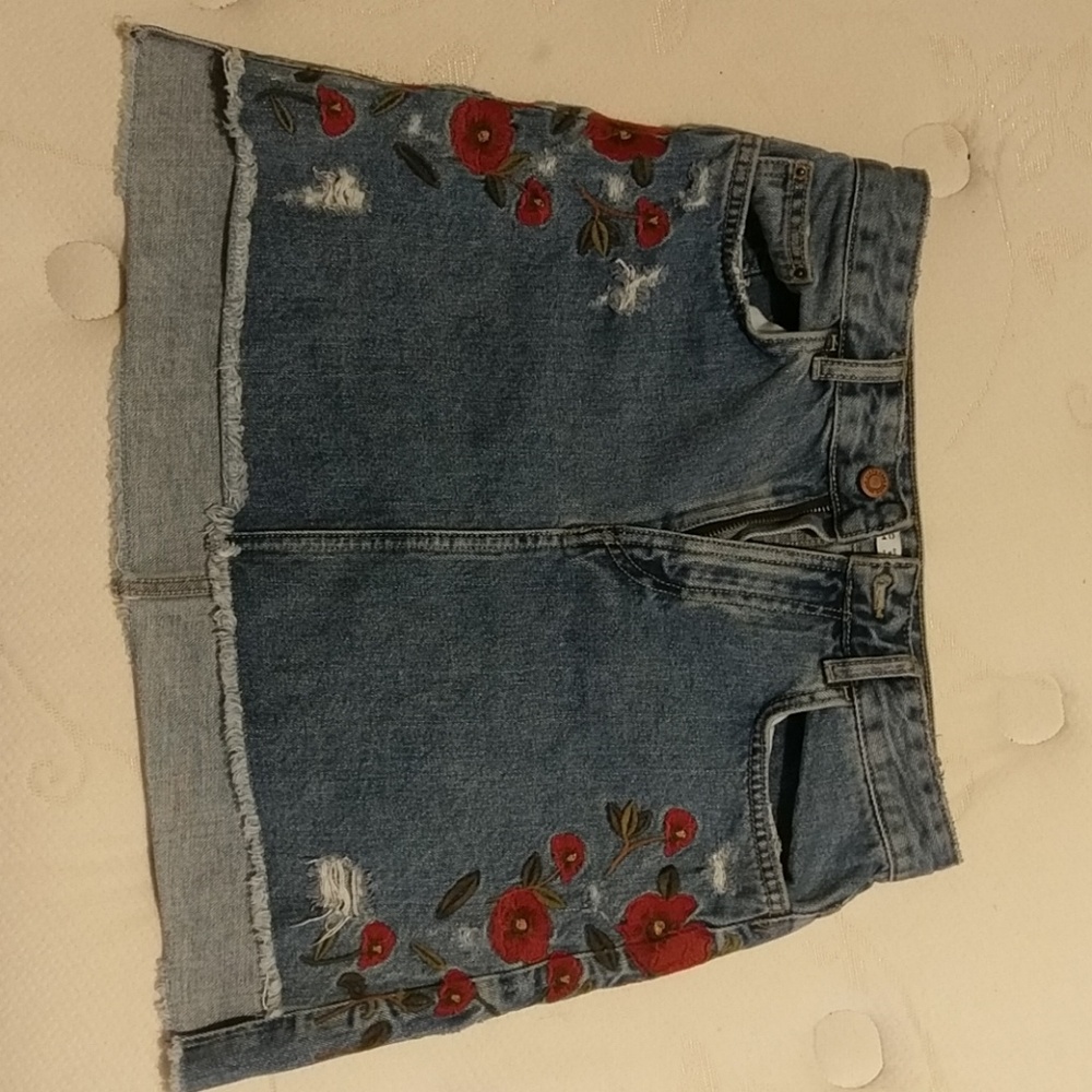 Denim jean skirt zara